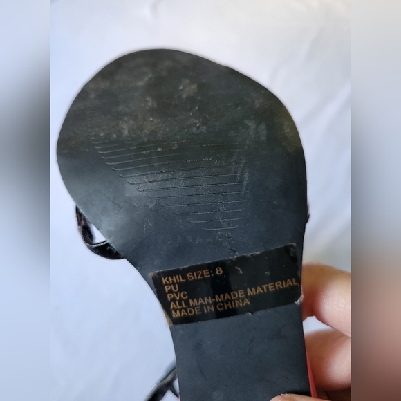 Urban Vibe pink spiked black heels. Size 8, open toe, wide ankle strap - Picture 7 of 16